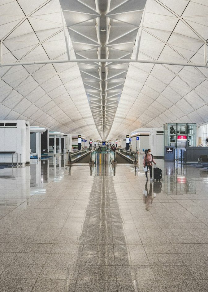 Airport terminal interior, representing O'Hare Airport service